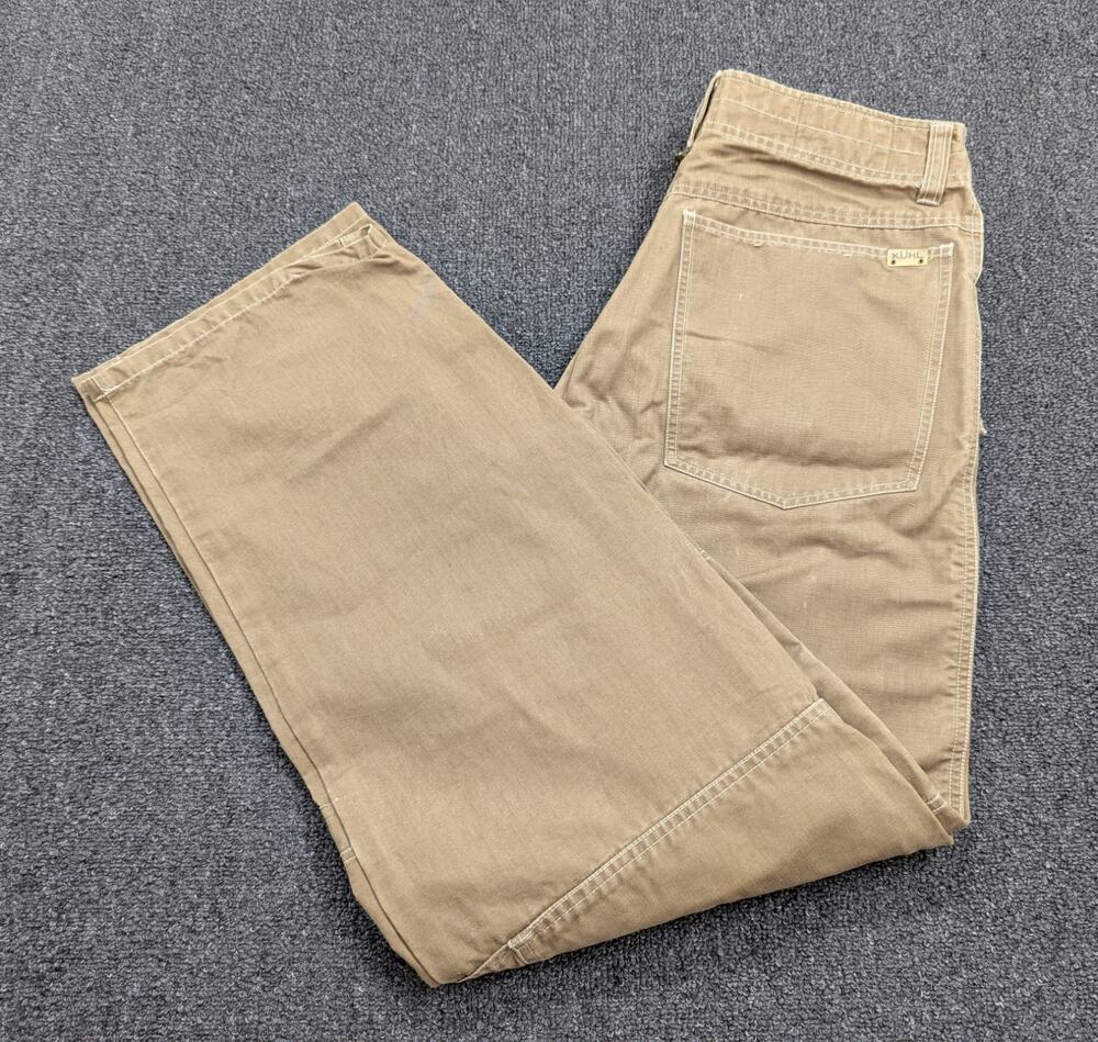 Kuhl Pants Mens 32 x 32 Crag Series Camp Brown Outdoor Hiking Trail Rugged - Picture 1 of 12